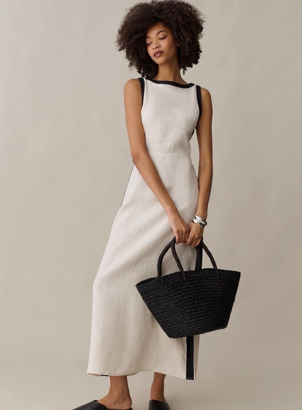 New O.P.T  few Moda Claudette Linen dress oatmeal  $222 sz 8